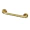 Kingston Brass Contemporary DR514127 Meridian 12" Decorative ADA Grab Bar, Brushed Brass, 14.81 L, Brass DR514127 - alternate 1